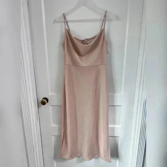 Sachin + Babi Slip Cowl Neck Nude Dress (Bridesmaid) LIKE NEW - Picture 1 of 5